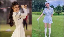 Phương Nhi lại ra sân golf, đôi chân dài như 'kiếm Nhật' khiến dân tình xuýt xoa 