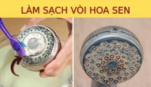 Vòi sen dùng lâu tích cặn bẩn, nước chảy yếu: Ngâm vào thứ nước này, chất bẩn tự bong, loại sạch vi khuẩn