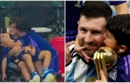 Con trai Messi xỉu ngang trên khán đài, quấn bố khi vô địch World Cup, xứng danh hội trưởng anti M10