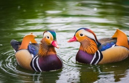 The Uyen Uong Duck's mesmerizing plumage stands out in the avian kingdom