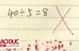 Con làm phép tính 40 : 5 = 8 bị gạch sai, người mẹ bức xúc lên trường 'kiện' thì bị cô giáo phán xanh rờn: Chị xem lại kiến thức đi!