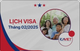 Lịch visa tháng 2/2025 mới nhất – Giữ nguyên các diện F